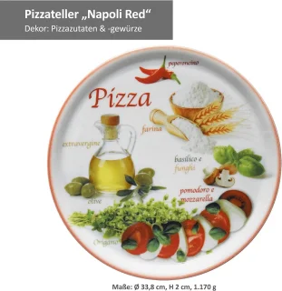 Set van 6 pizzaborden Ø 33,8 cm