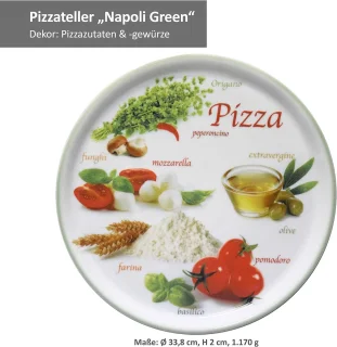 Set van 6 pizzaborden Ø 33,8 cm