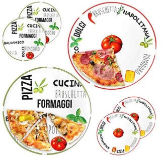 Set van 6 pizzaborden Ø31 cm - wit