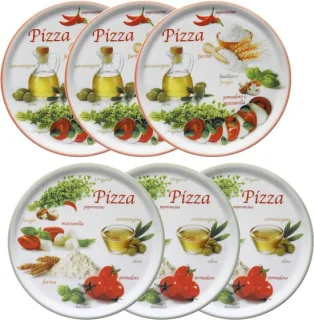 Set van 6 pizzaborden Ø33,8 cm