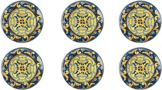 Set van 6 porseleinen pizzaborden 31,5 cm