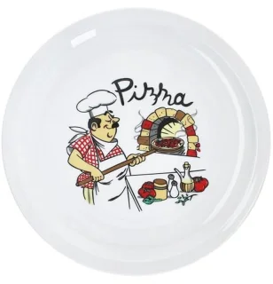 Set van 6 porseleinen pizzaborden Ø 30,5 cm