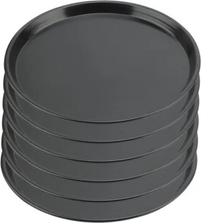 Set van 6 ronde pizza bakken van 25 cm