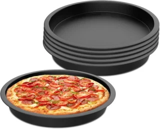 Set van 6 ronde pizza bakplaten van 20 cm