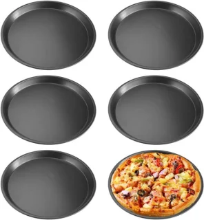Set van 6 ronde pizza borden, 20 cm diameter