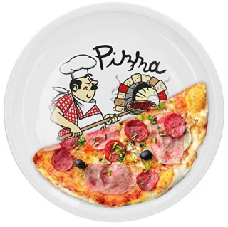 Set van 6 XL Porseleinen Pizzaborden