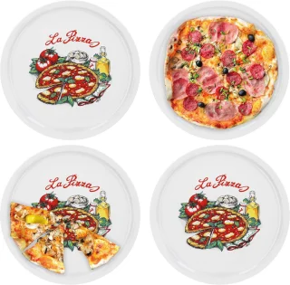 Set van 6 XL Porseleinen Pizzaborden