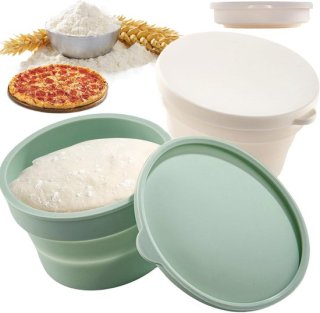 Compacte en flexibele silicone doosjes voor je pizzadeeg – handig voor thuis en onderweg