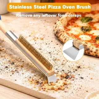 SnelShoppen - pizzaborstel voor pizzasteen en pizzaoven