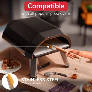 SnelShoppen pizzaoven met pizzasteen en steenborstel 26 inch