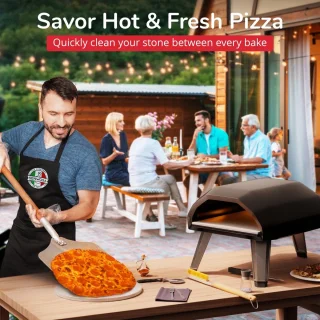 SnelShoppen pizzaoven met pizzasteen en steenborstel 26 inch