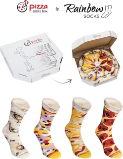 Sokken box patroon 4 paren multicolor