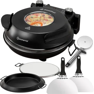 Sommertal PizzaProfi Elektrische Pizzaoven 39cm of 32cm met 5-delige set
