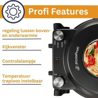 Sommertal PizzaProfi Elektrische Pizzaoven 39cm of 32cm met 5-delige set