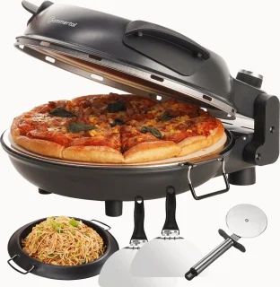 Sommertal PizzaProfi Elektrische Pizzaoven 39cm of 32cm met 5-delige set