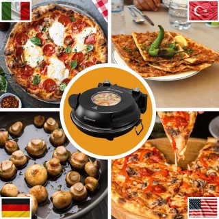 Sommertal PizzaProfi Elektrische Pizzaoven 39cm of 32cm met 5-delige set