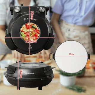 Sommertal PizzaProfi Elektrische Pizzaoven 39cm of 32cm met 5-delige set