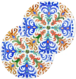 Sorrento porseleinen pizzaborden Ø 31 cm, set van 4