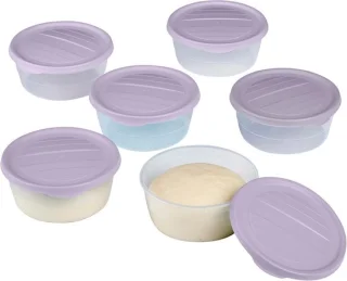 Stapelbare pizzaballenbox 6-delige set roze