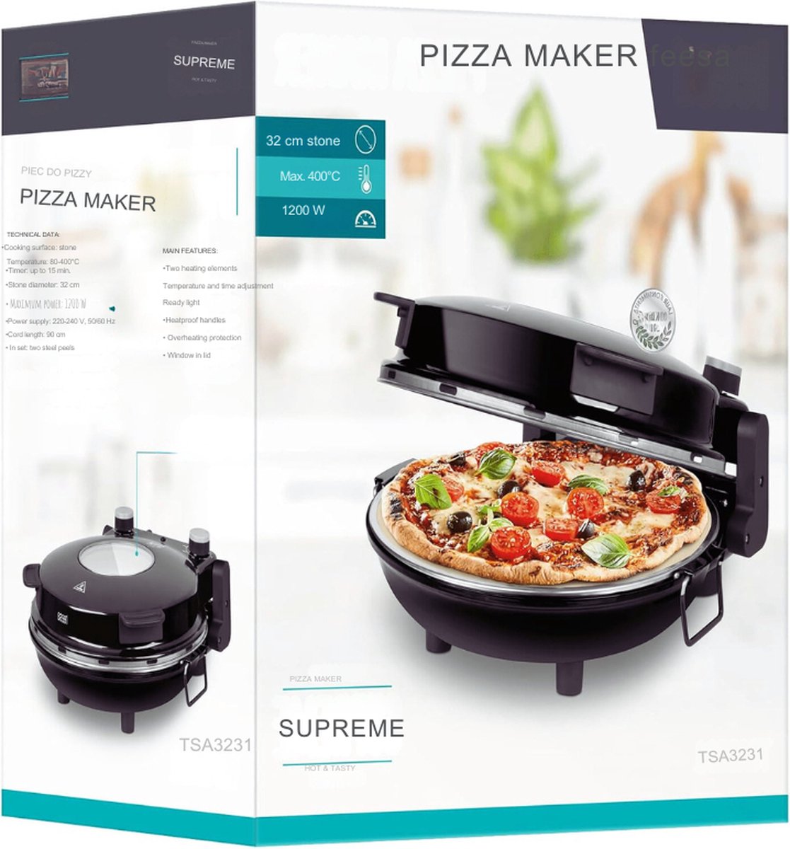 Supreme TSA3231 Pizzaoven 32 cm