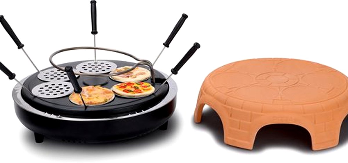 Wat vinden we goed aan de Swiss Pro Pizzarette 6-Persoons Terracotta