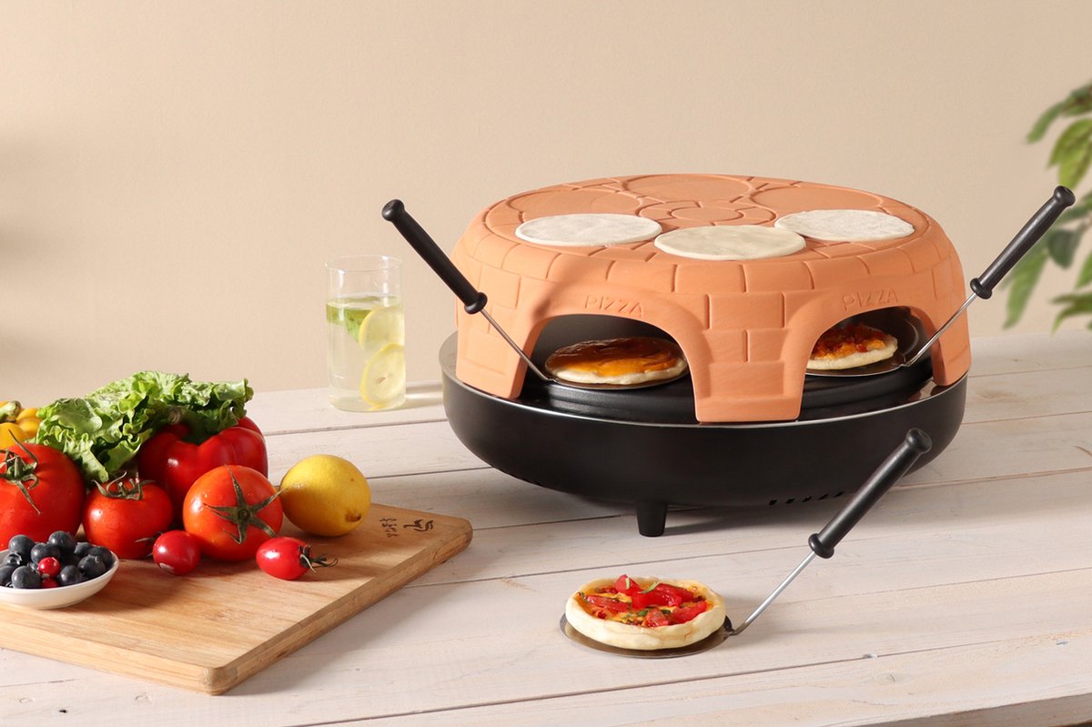 Swiss Pro Terracotta Pizza Oven 6 Persoons