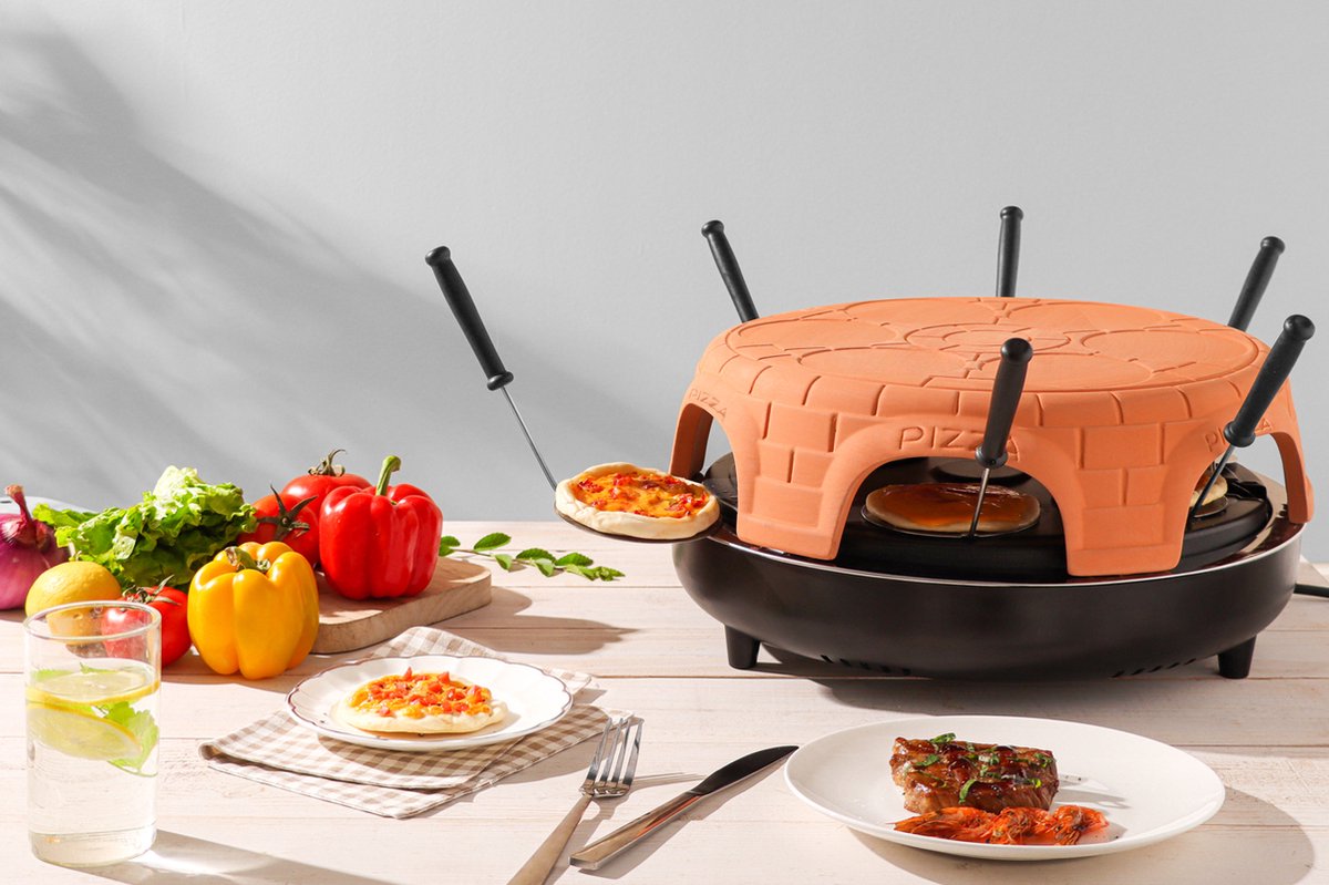 Swiss Pro Terracotta Pizza Oven 6 Persoons