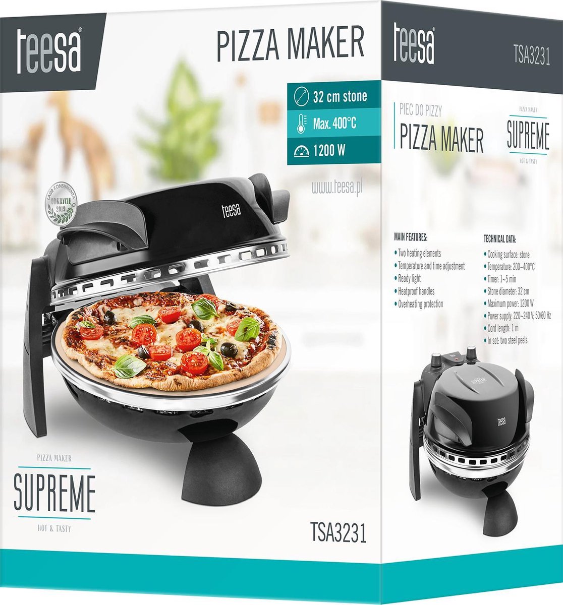 Teesa TSA3231 Pizzaoven Supreme