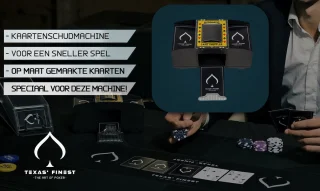 Texas' Finest Kaartschudmachine inclusief Pokermat en Speelkaarten