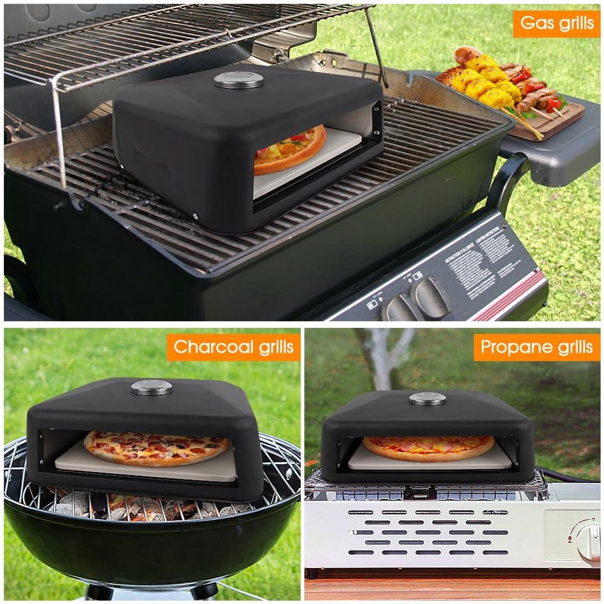 Top Pizza Maker Draagbare Pizzaoven Grill Zwart