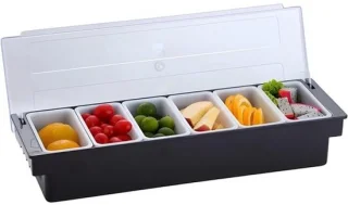 Toppingsstation voor pizza - Kruidenbox met sausdispenser - Zwart