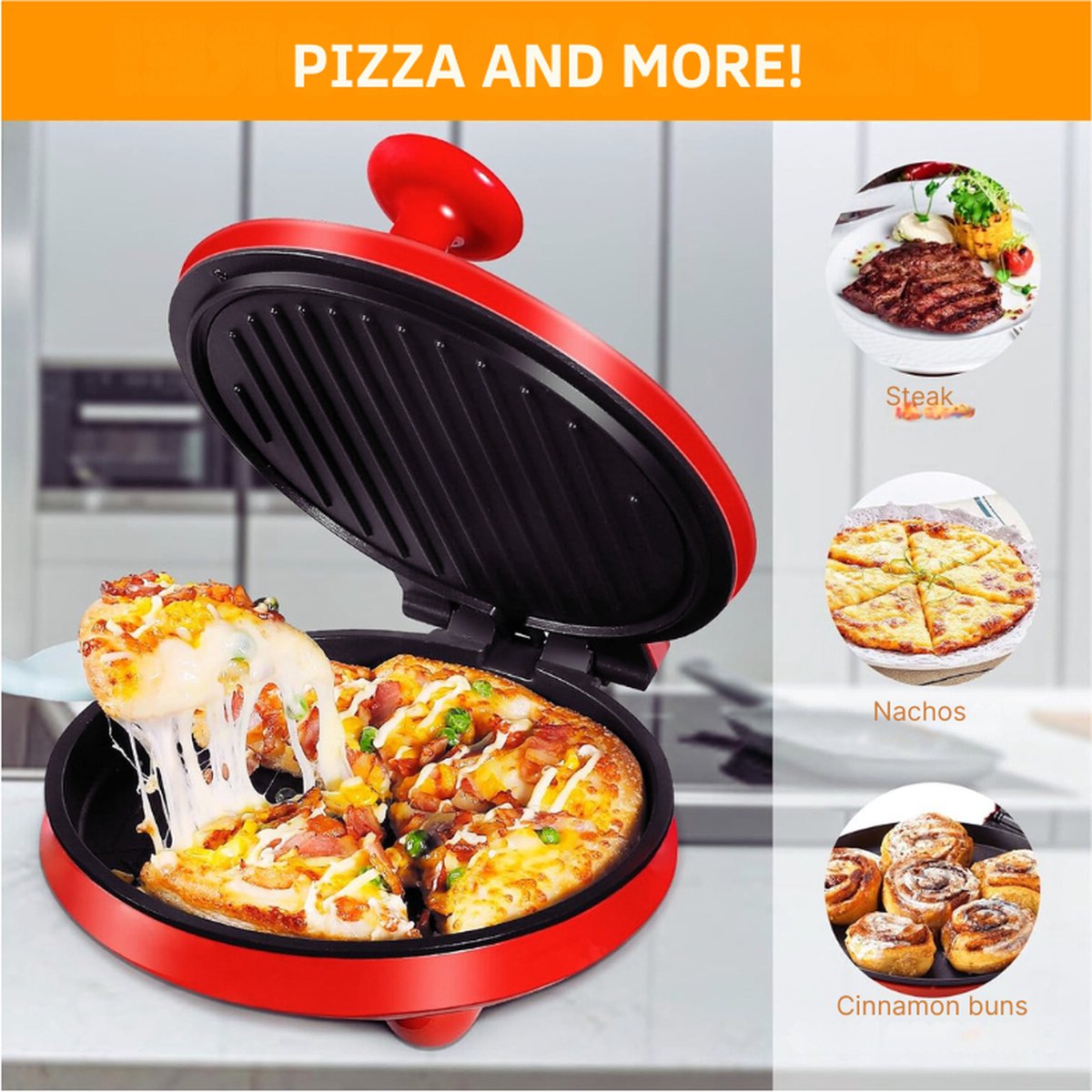 Tristar Elektrische Pizzaoven 08013 Rood