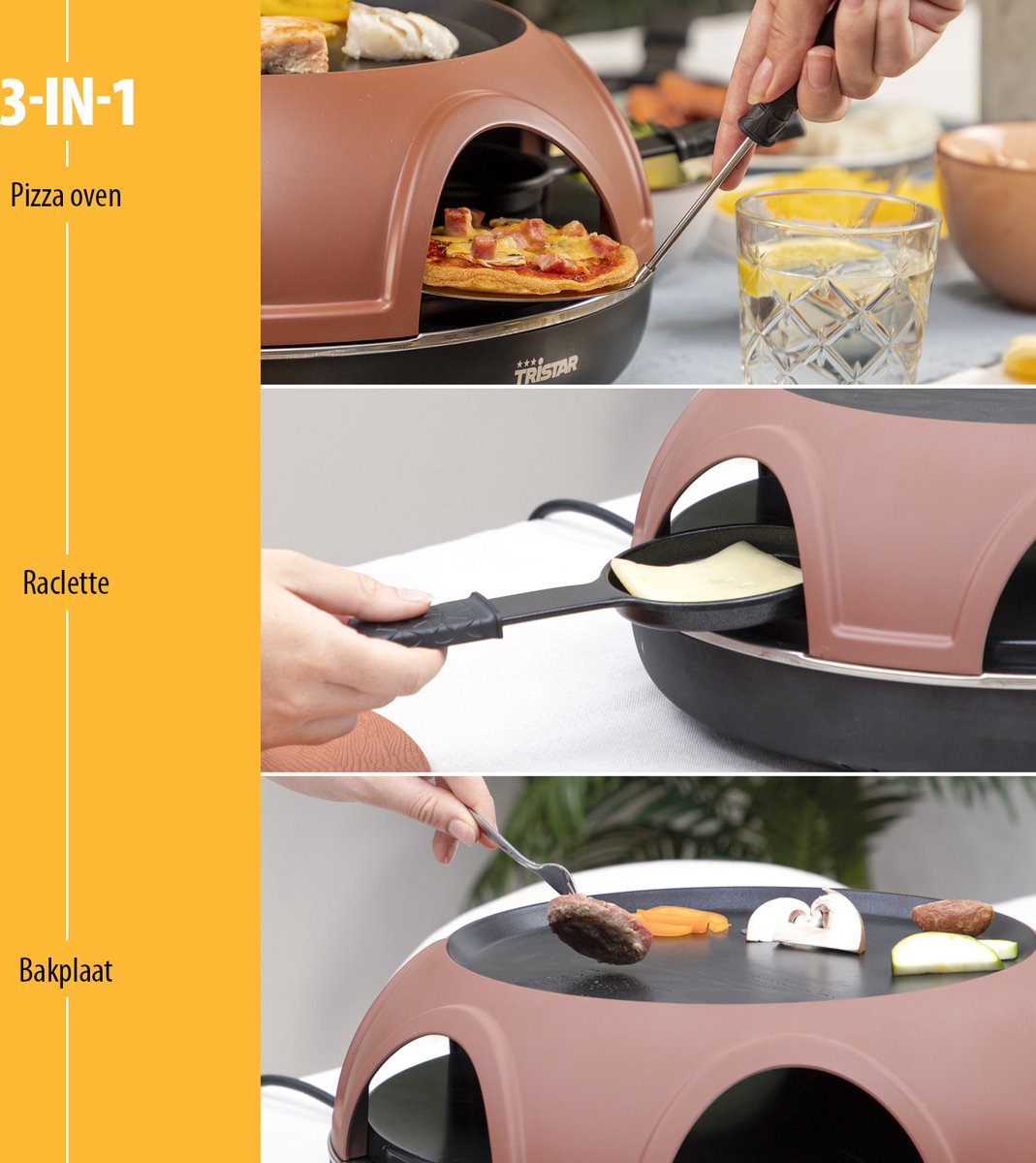 Tristar PZ-9160 Gourmetstel en Pizzamaker Pizza Festa