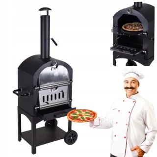 Tuin pizzaoven op hout & kool met pizzasteen