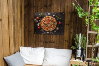 Tuinposter pizza groente kruiden