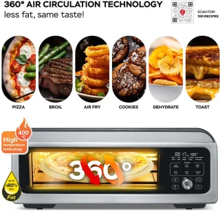 TurboTronic PO12 Pizza Oven Zilver