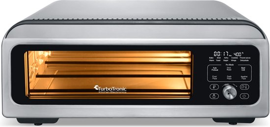 TurboTronic PO12 Pizza Oven Zilver
