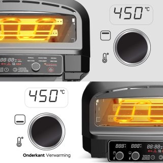 TurboTronic PO14 Elektrische Pizza Oven Zwart