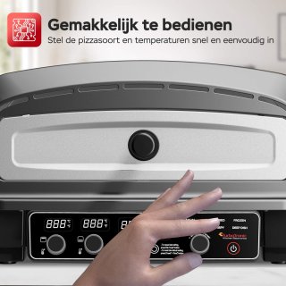 TurboTronic PO14 Elektrische Pizza Oven Zwart