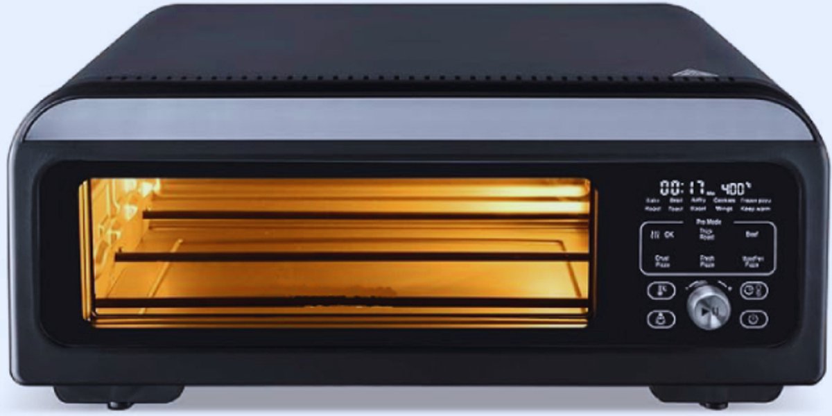 Unieke Elektrische Pizzaoven 400°C Steenoven Zwart