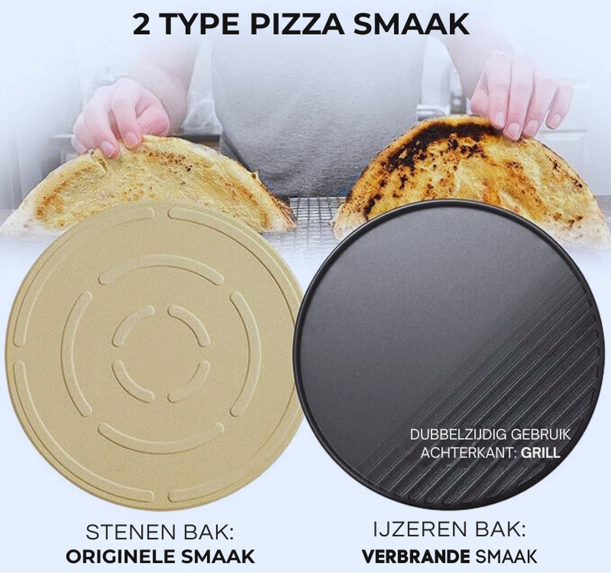 Unieke Elektrische Pizzaoven 400°C Steenoven Zwart