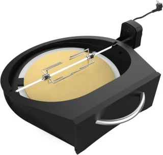 Universele Rotisserie Kit & Pizzaoven Set voor Large Grills - Zwart