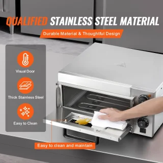 VEVOR Commerciële Elektrische Pizzaoven 51,7 x 47 x 26,6 cm
