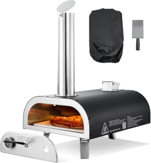 Compacte pelletpizzaoven voor snelle, rokerige pizza's