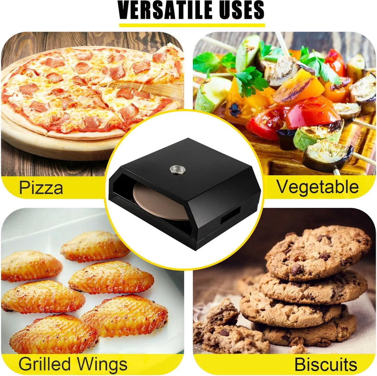 Vevor Professionele Pizzaoven Zwart