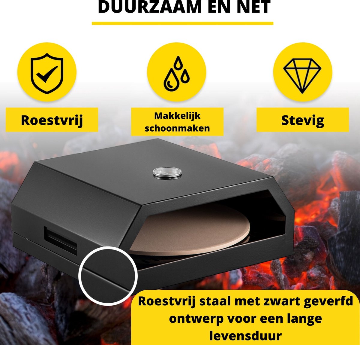 Vevor Professionele Pizzaoven Zwart