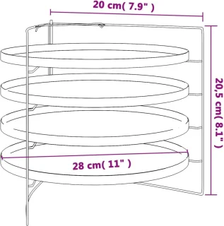 vidaXL Pizzapan Ø 28 cm anti-aanbaklaag