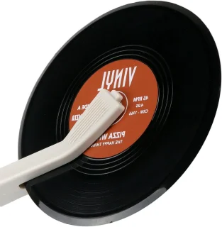 Vintage Vinyl Record Pizzasnijder - Keukenaccessoire