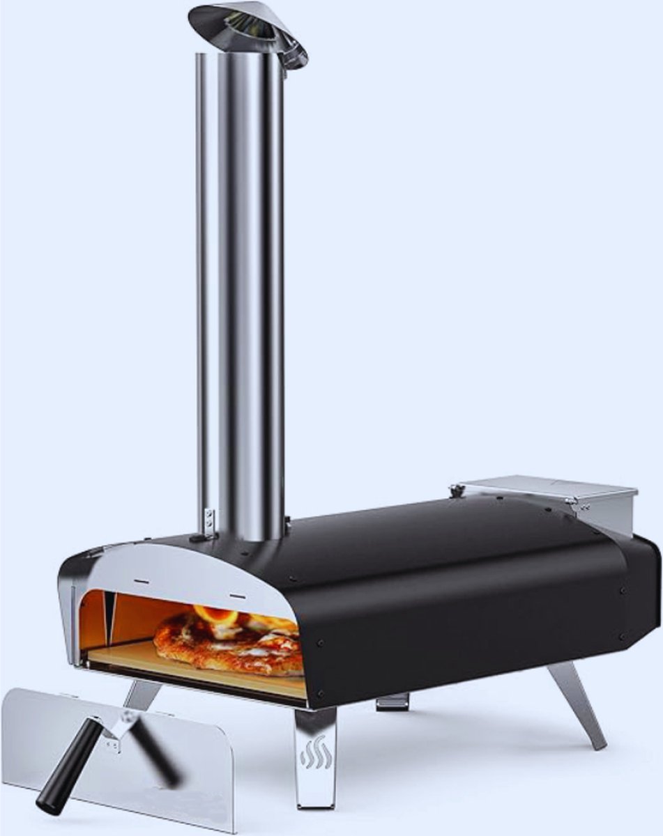 W-Oven Buitenoven Hout & Pellets Zwart Classic