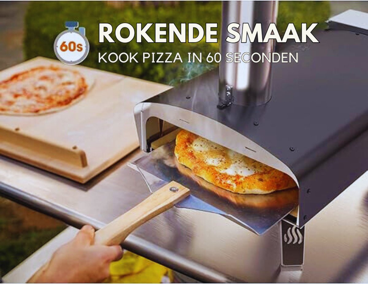 W-Oven Buitenoven Hout & Pellets Zwart Classic